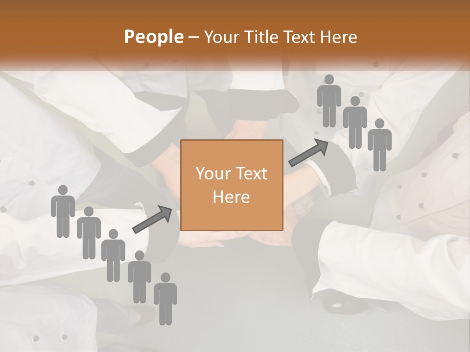 A Group Of Chefs Putting Their Hands Together PowerPoint Template