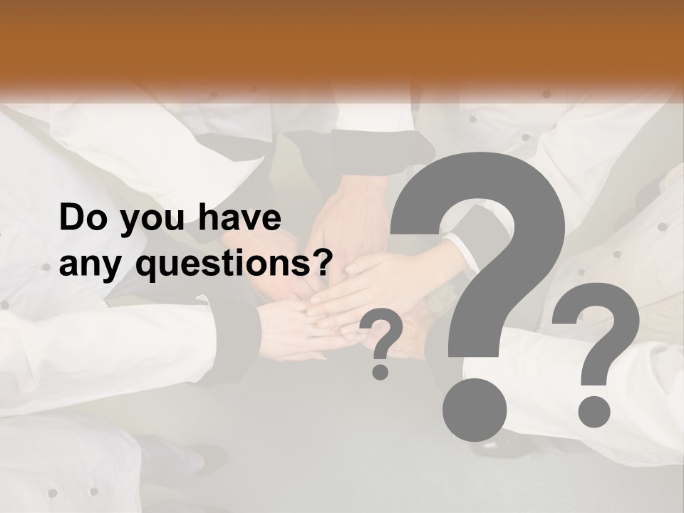 A Group Of Chefs Putting Their Hands Together PowerPoint Template