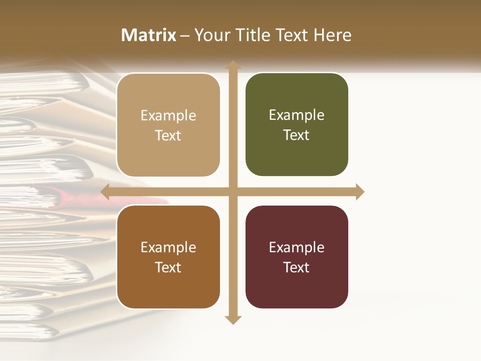 A Stack Of Books With A Red Pen On Top Of It PowerPoint Template
