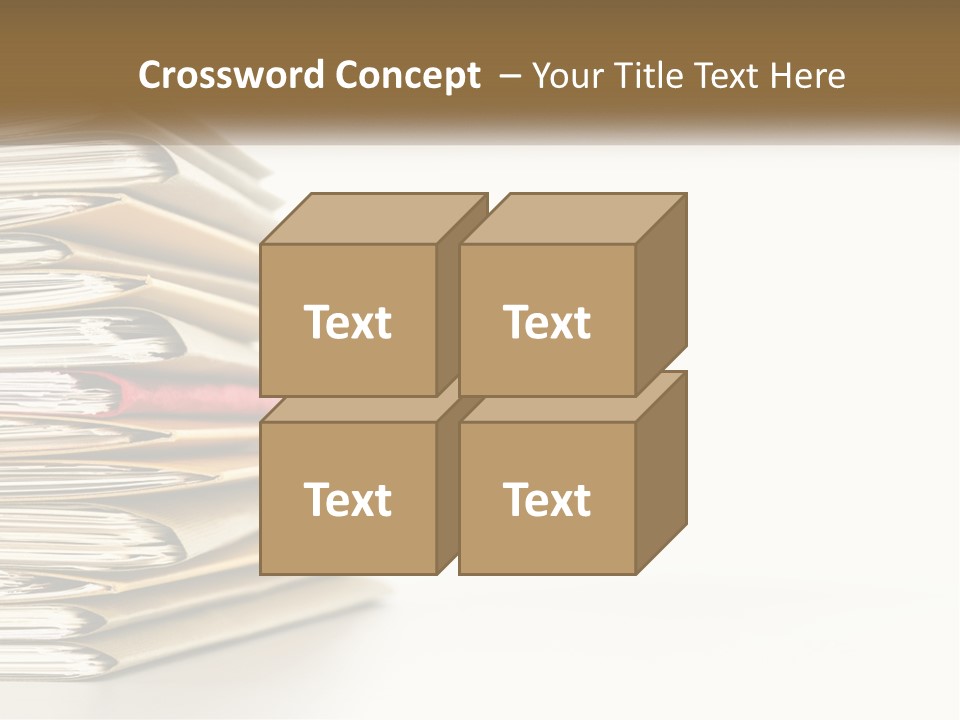 A Stack Of Books With A Red Pen On Top Of It PowerPoint Template