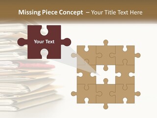 A Stack Of Books With A Red Pen On Top Of It PowerPoint Template