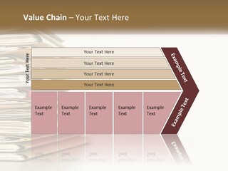 A Stack Of Books With A Red Pen On Top Of It PowerPoint Template