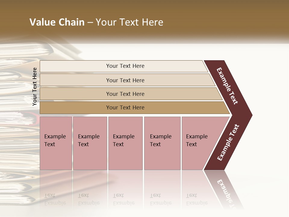 A Stack Of Books With A Red Pen On Top Of It PowerPoint Template