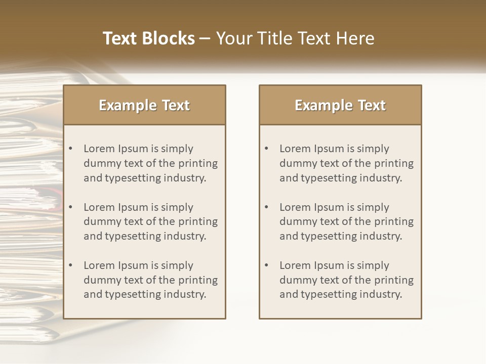 A Stack Of Books With A Red Pen On Top Of It PowerPoint Template