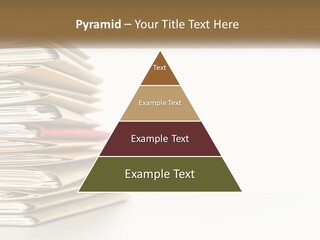 A Stack Of Books With A Red Pen On Top Of It PowerPoint Template