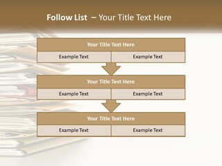 A Stack Of Books With A Red Pen On Top Of It PowerPoint Template