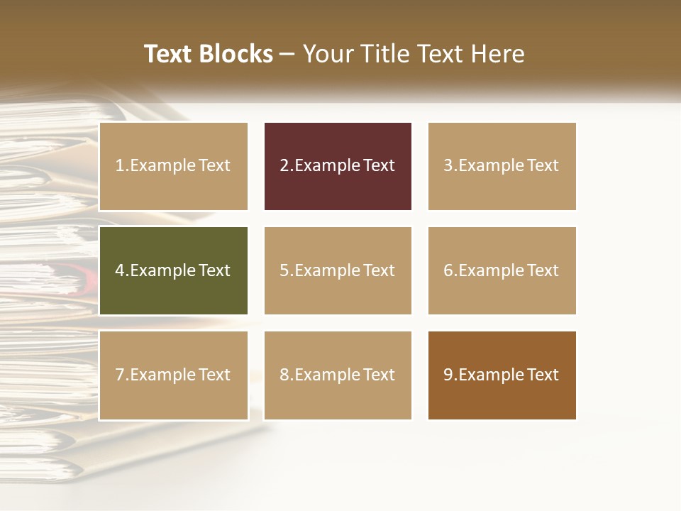 A Stack Of Books With A Red Pen On Top Of It PowerPoint Template