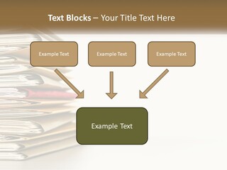 A Stack Of Books With A Red Pen On Top Of It PowerPoint Template