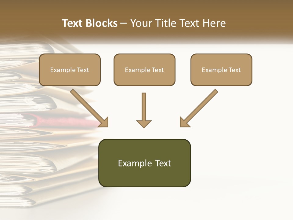 A Stack Of Books With A Red Pen On Top Of It PowerPoint Template