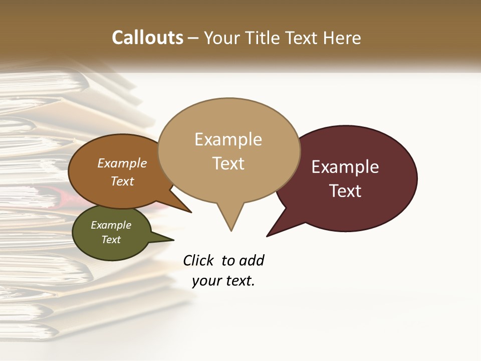 A Stack Of Books With A Red Pen On Top Of It PowerPoint Template