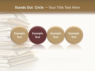 A Stack Of Books With A Red Pen On Top Of It PowerPoint Template