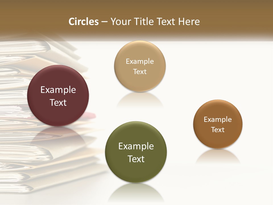 A Stack Of Books With A Red Pen On Top Of It PowerPoint Template