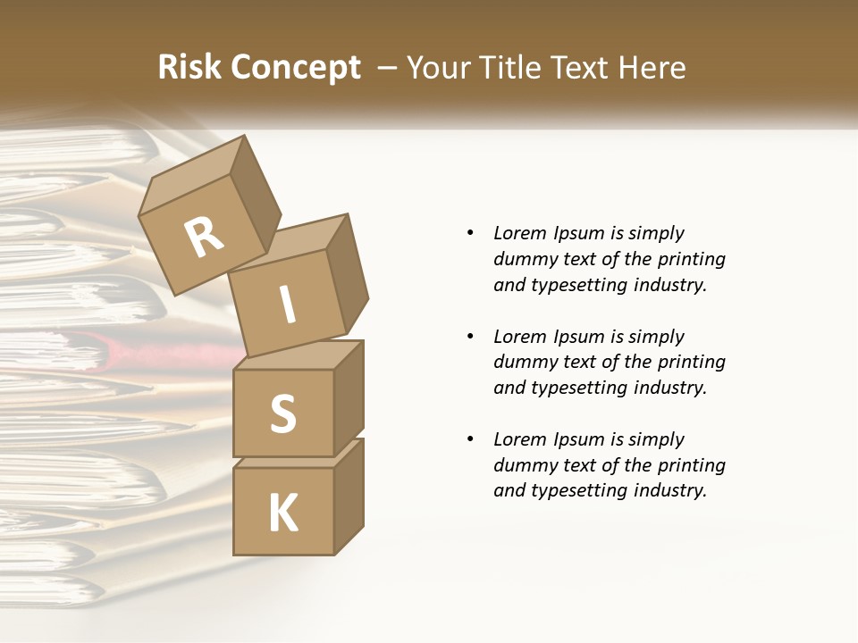 A Stack Of Books With A Red Pen On Top Of It PowerPoint Template