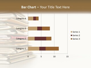 A Stack Of Books With A Red Pen On Top Of It PowerPoint Template