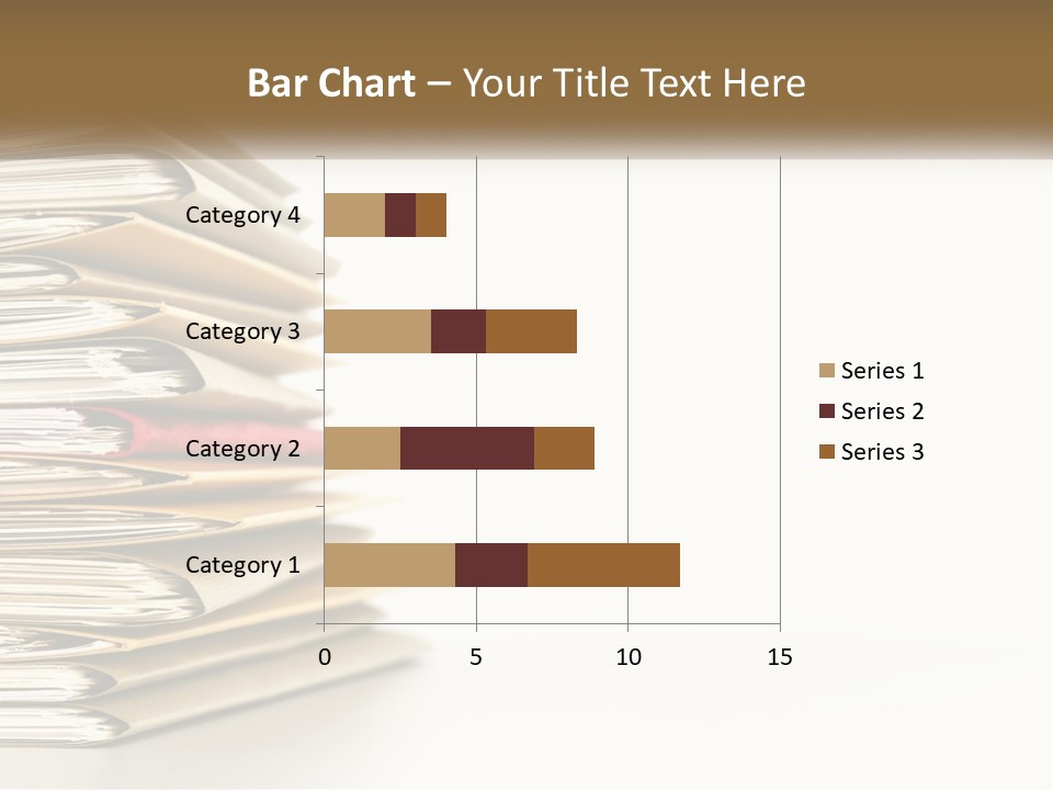 A Stack Of Books With A Red Pen On Top Of It PowerPoint Template