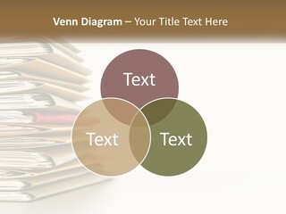 A Stack Of Books With A Red Pen On Top Of It PowerPoint Template