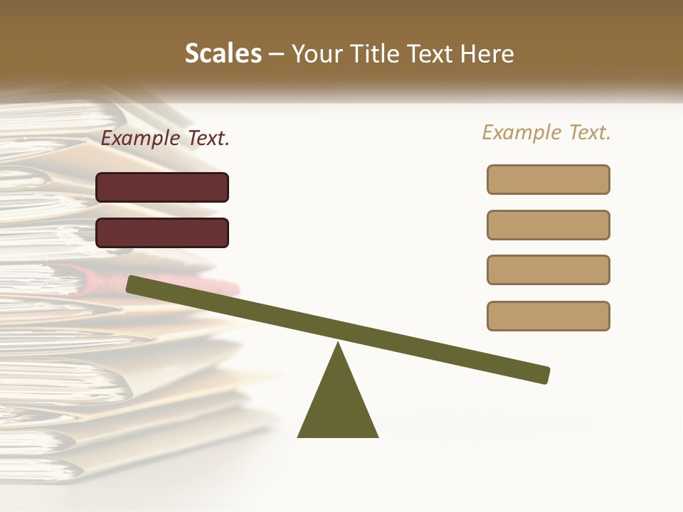 A Stack Of Books With A Red Pen On Top Of It PowerPoint Template
