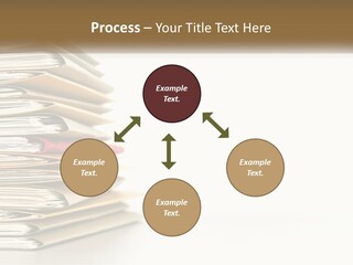 A Stack Of Books With A Red Pen On Top Of It PowerPoint Template
