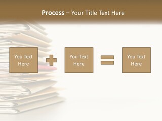 A Stack Of Books With A Red Pen On Top Of It PowerPoint Template