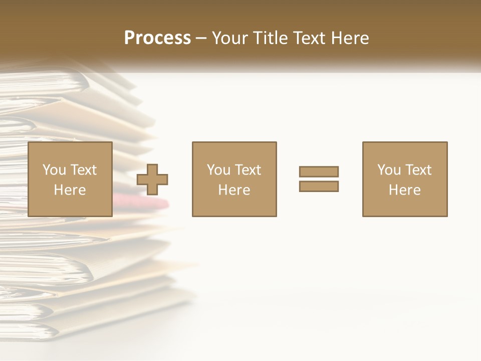 A Stack Of Books With A Red Pen On Top Of It PowerPoint Template