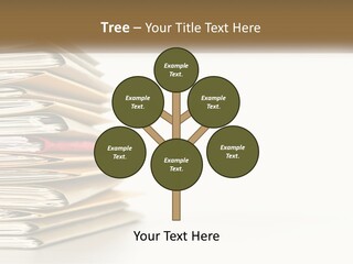 A Stack Of Books With A Red Pen On Top Of It PowerPoint Template