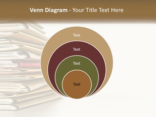 A Stack Of Books With A Red Pen On Top Of It PowerPoint Template