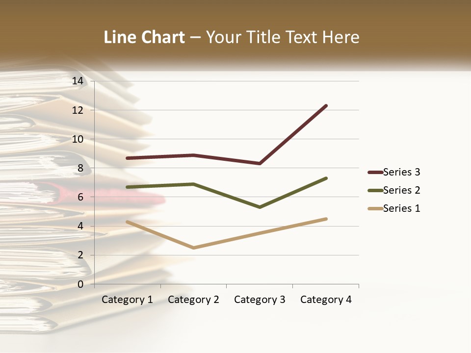 A Stack Of Books With A Red Pen On Top Of It PowerPoint Template