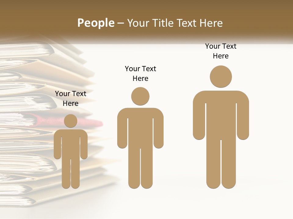 A Stack Of Books With A Red Pen On Top Of It PowerPoint Template