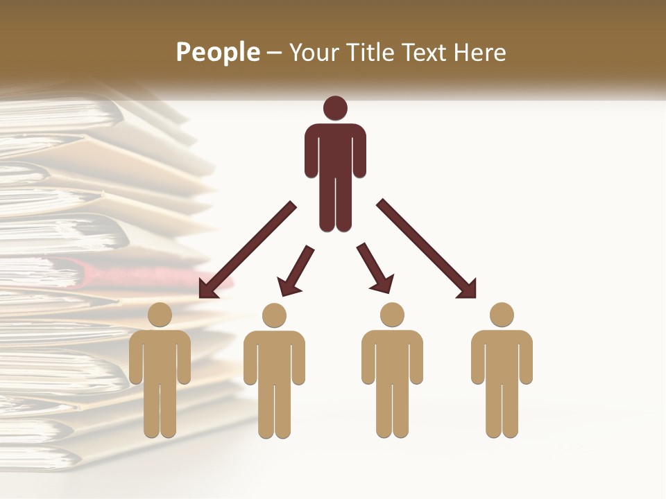 A Stack Of Books With A Red Pen On Top Of It PowerPoint Template