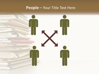 A Stack Of Books With A Red Pen On Top Of It PowerPoint Template