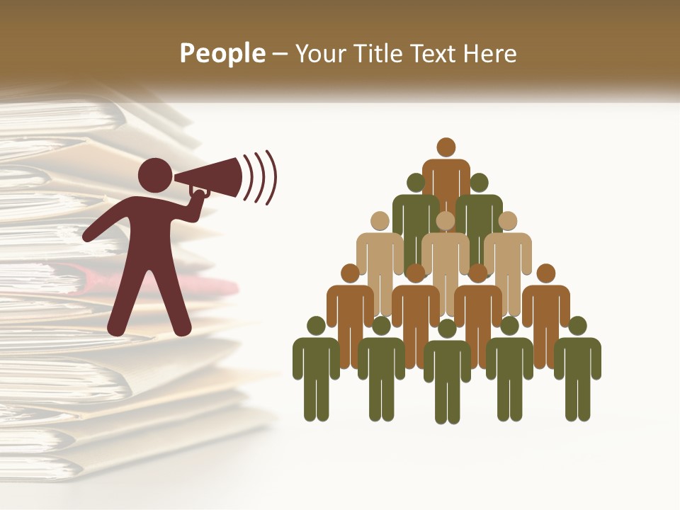 A Stack Of Books With A Red Pen On Top Of It PowerPoint Template