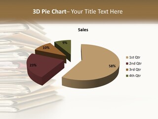 A Stack Of Books With A Red Pen On Top Of It PowerPoint Template