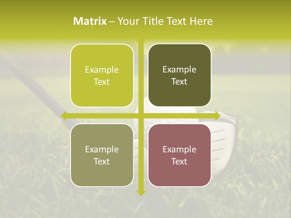 A Golf Club And A Golf Ball On The Green Grass PowerPoint Template