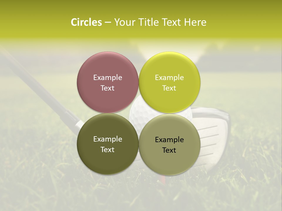 A Golf Club And A Golf Ball On The Green Grass PowerPoint Template
