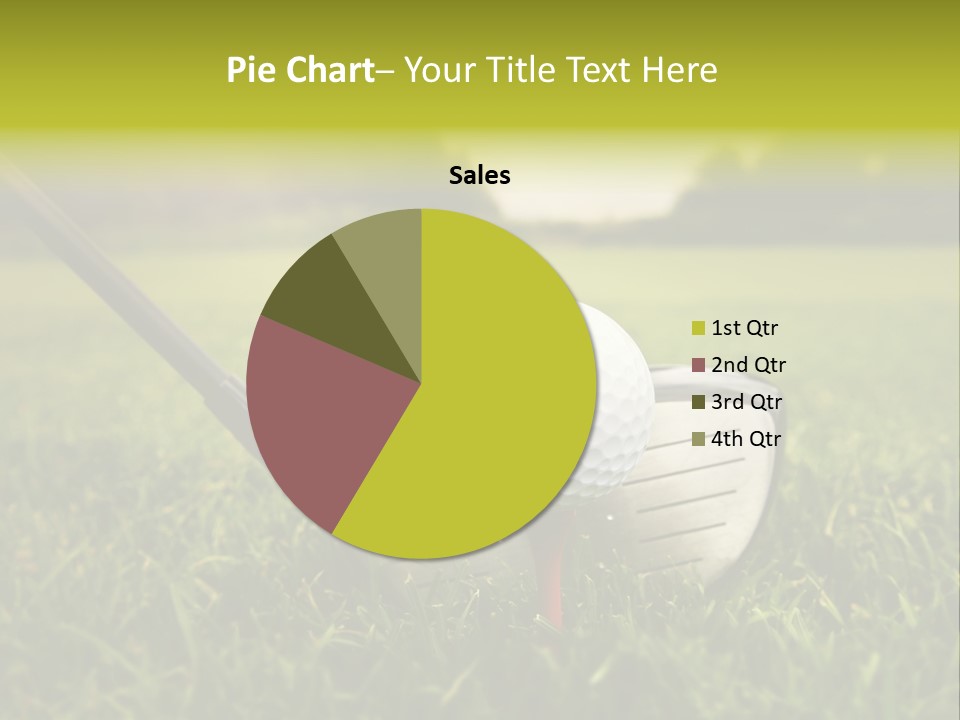 A Golf Club And A Golf Ball On The Green Grass PowerPoint Template