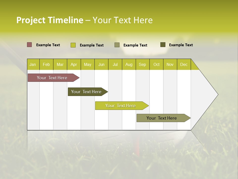 A Golf Club And A Golf Ball On The Green Grass PowerPoint Template
