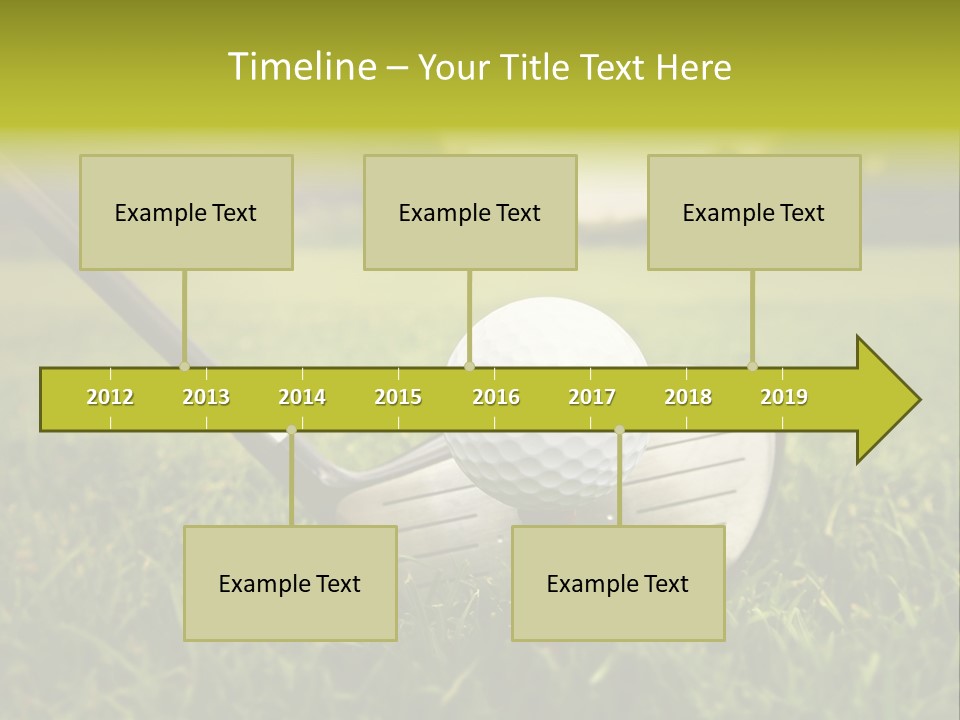 A Golf Club And A Golf Ball On The Green Grass PowerPoint Template