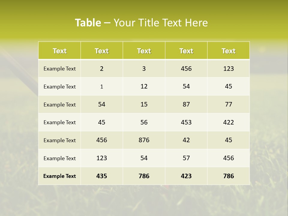 A Golf Club And A Golf Ball On The Green Grass PowerPoint Template