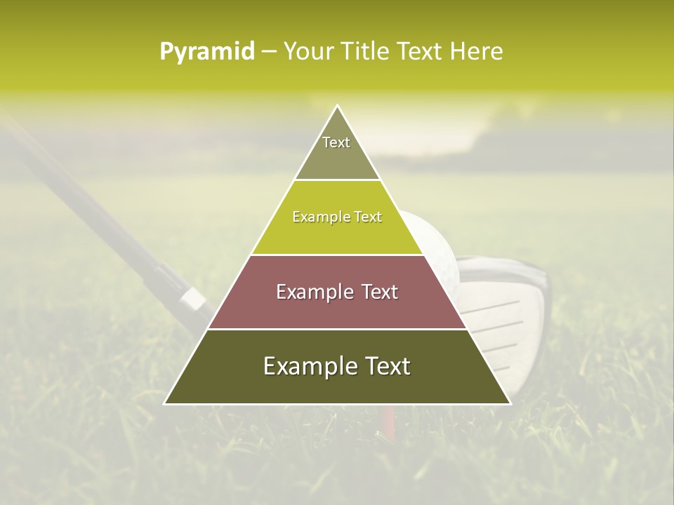 A Golf Club And A Golf Ball On The Green Grass PowerPoint Template