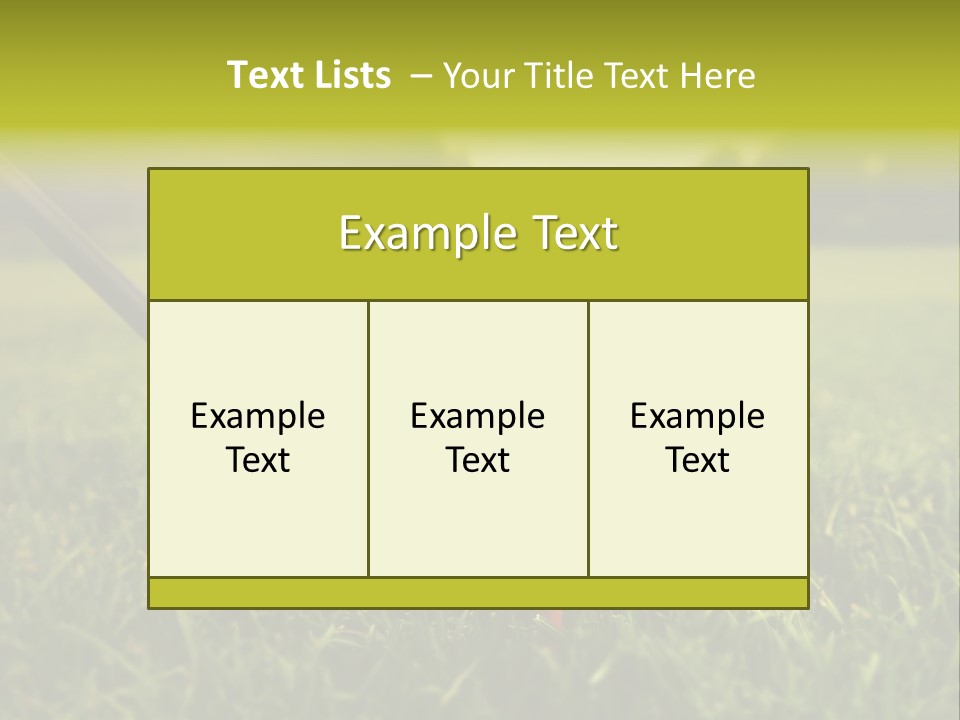 A Golf Club And A Golf Ball On The Green Grass PowerPoint Template