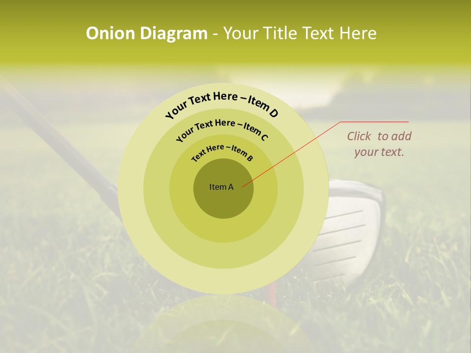 A Golf Club And A Golf Ball On The Green Grass PowerPoint Template