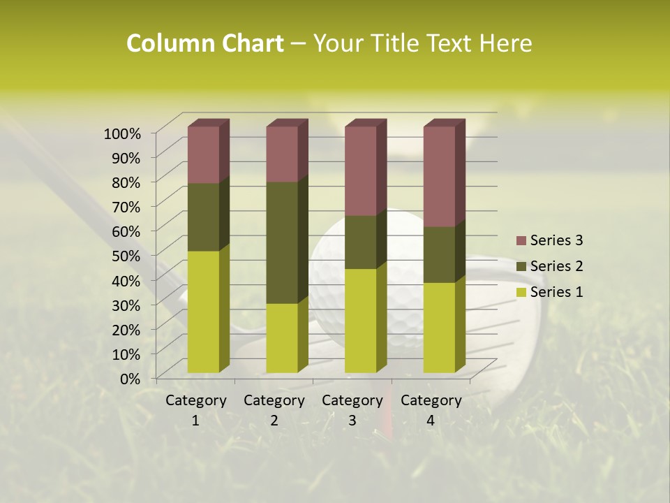 A Golf Club And A Golf Ball On The Green Grass PowerPoint Template