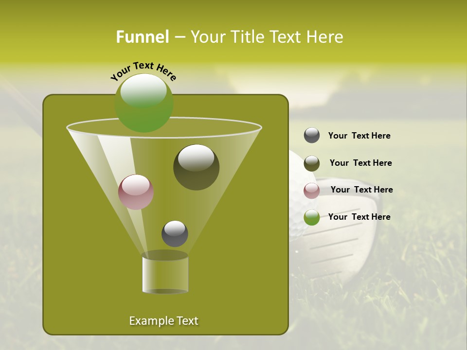 A Golf Club And A Golf Ball On The Green Grass PowerPoint Template