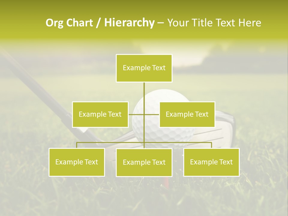 A Golf Club And A Golf Ball On The Green Grass PowerPoint Template
