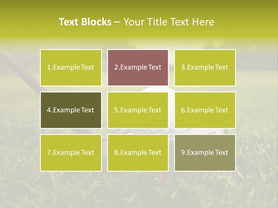 A Golf Club And A Golf Ball On The Green Grass PowerPoint Template