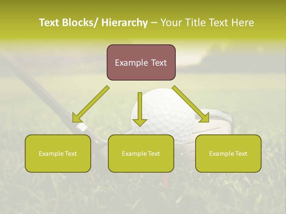 A Golf Club And A Golf Ball On The Green Grass PowerPoint Template