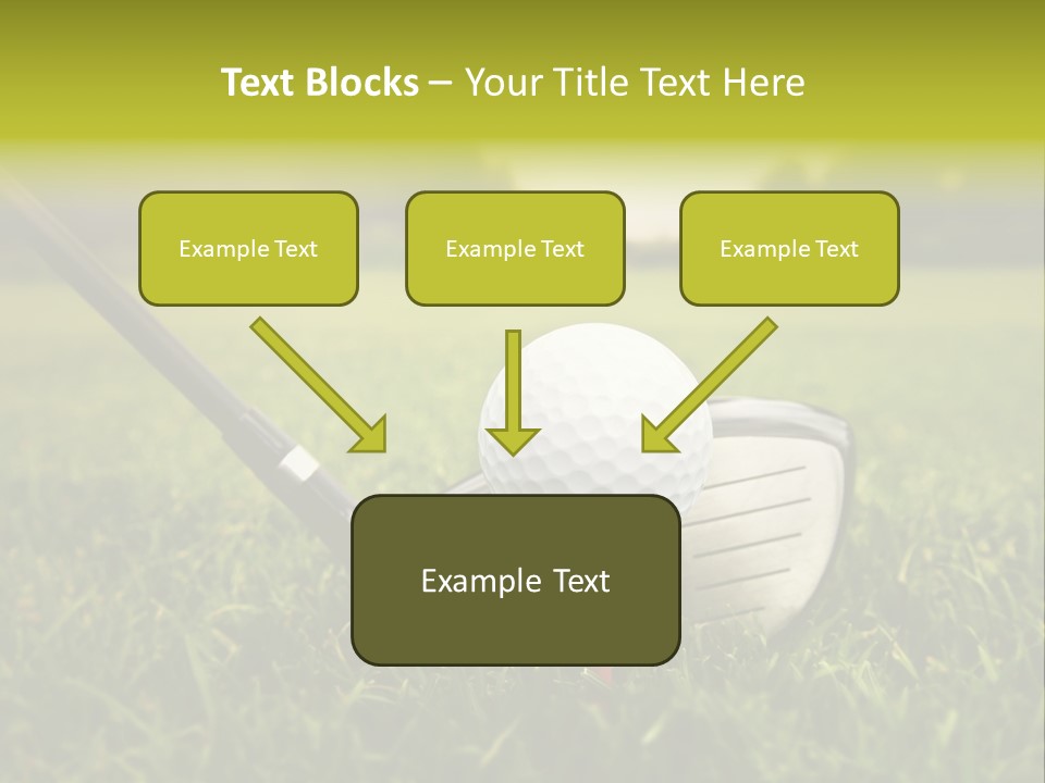 A Golf Club And A Golf Ball On The Green Grass PowerPoint Template