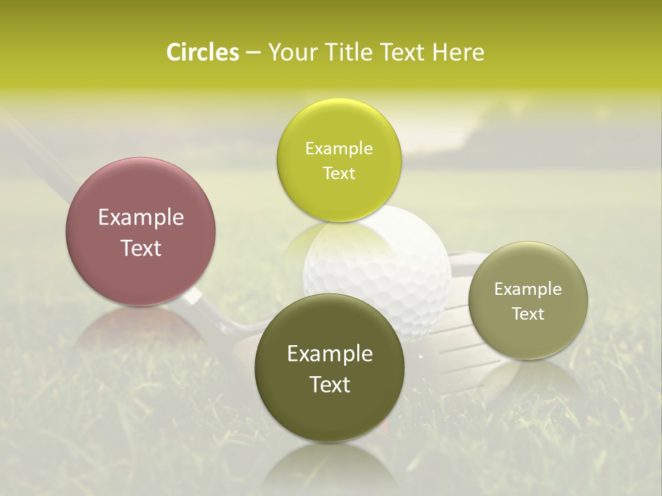 A Golf Club And A Golf Ball On The Green Grass PowerPoint Template
