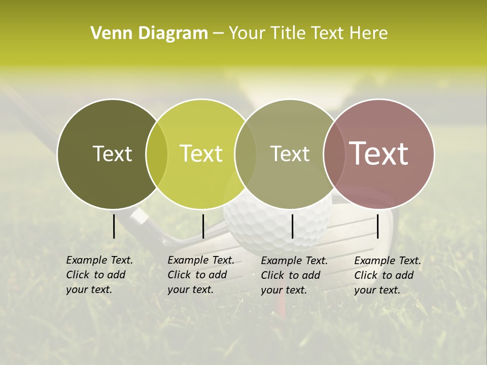 A Golf Club And A Golf Ball On The Green Grass PowerPoint Template