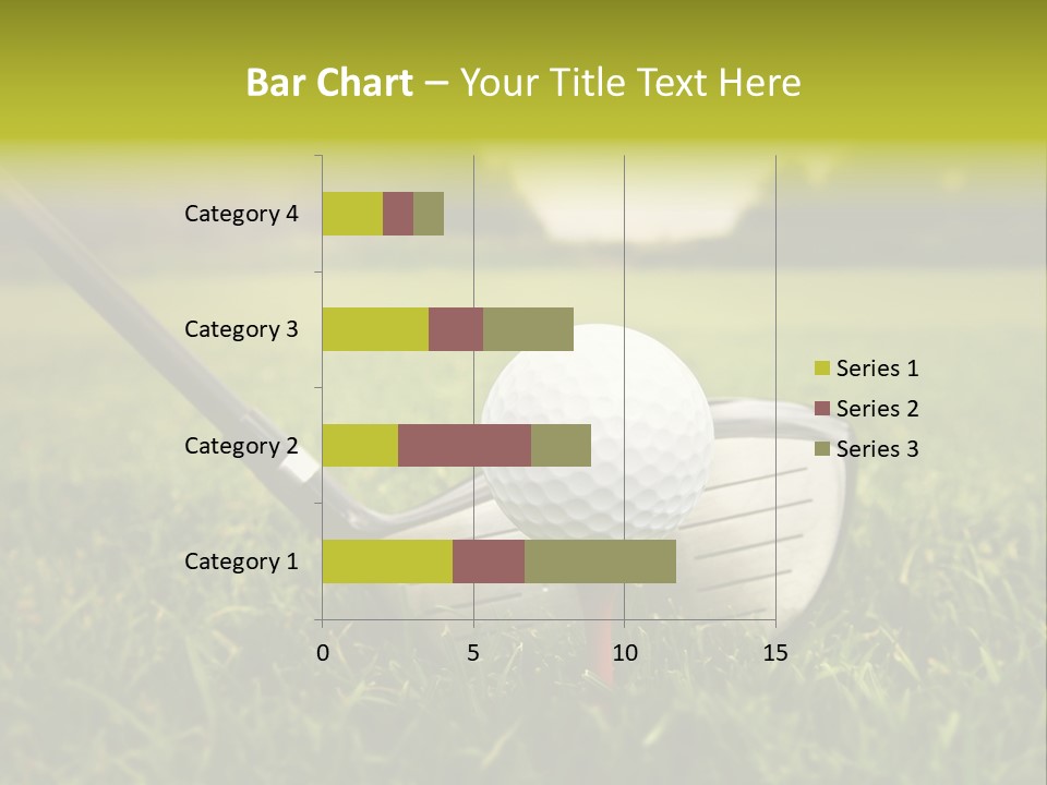 A Golf Club And A Golf Ball On The Green Grass PowerPoint Template